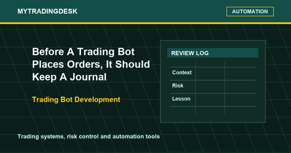Featured image for Before A Trading Bot Places Orders, It Should Keep A Journal