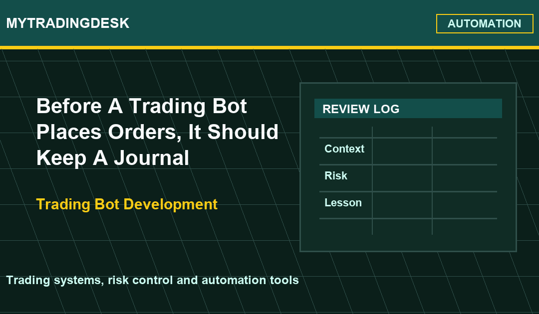 Before A Trading Bot Places Orders, It Should Keep A Journal