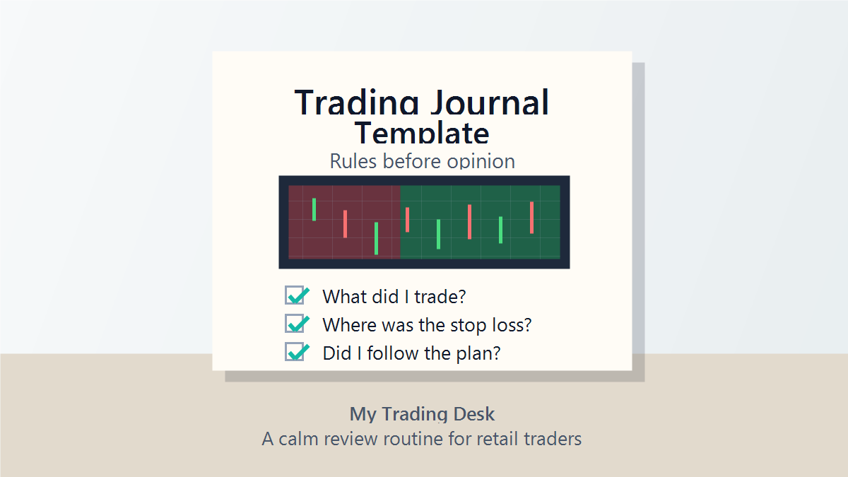 Trading journal chart from My Simple Trading Journal Template