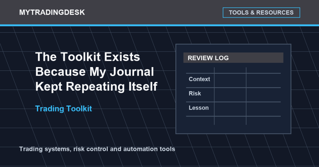 Featured image for The Toolkit Exists Because My Journal Kept Repeating Itself