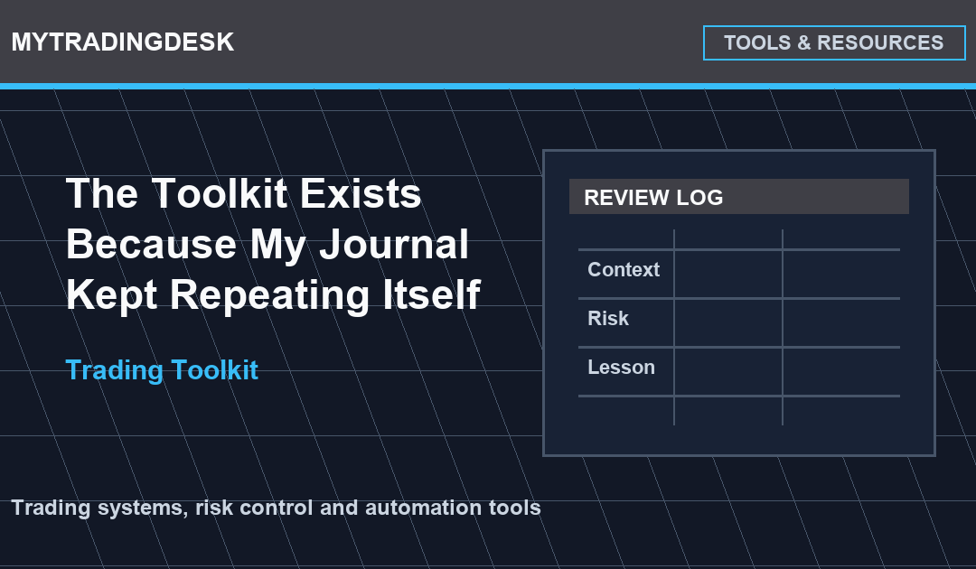 The Toolkit Exists Because My Journal Kept Repeating Itself